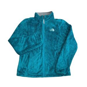 The North Face Osito Jacket Full Zip Fuzzy Raschel Fleece Teal Women's Large